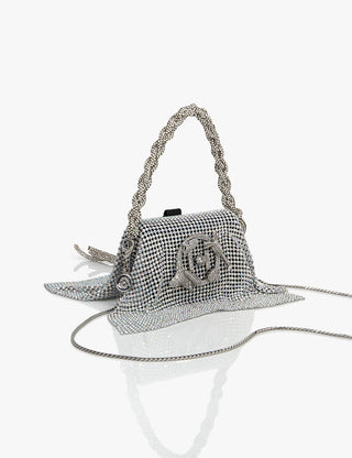 Silver Designer Handbag