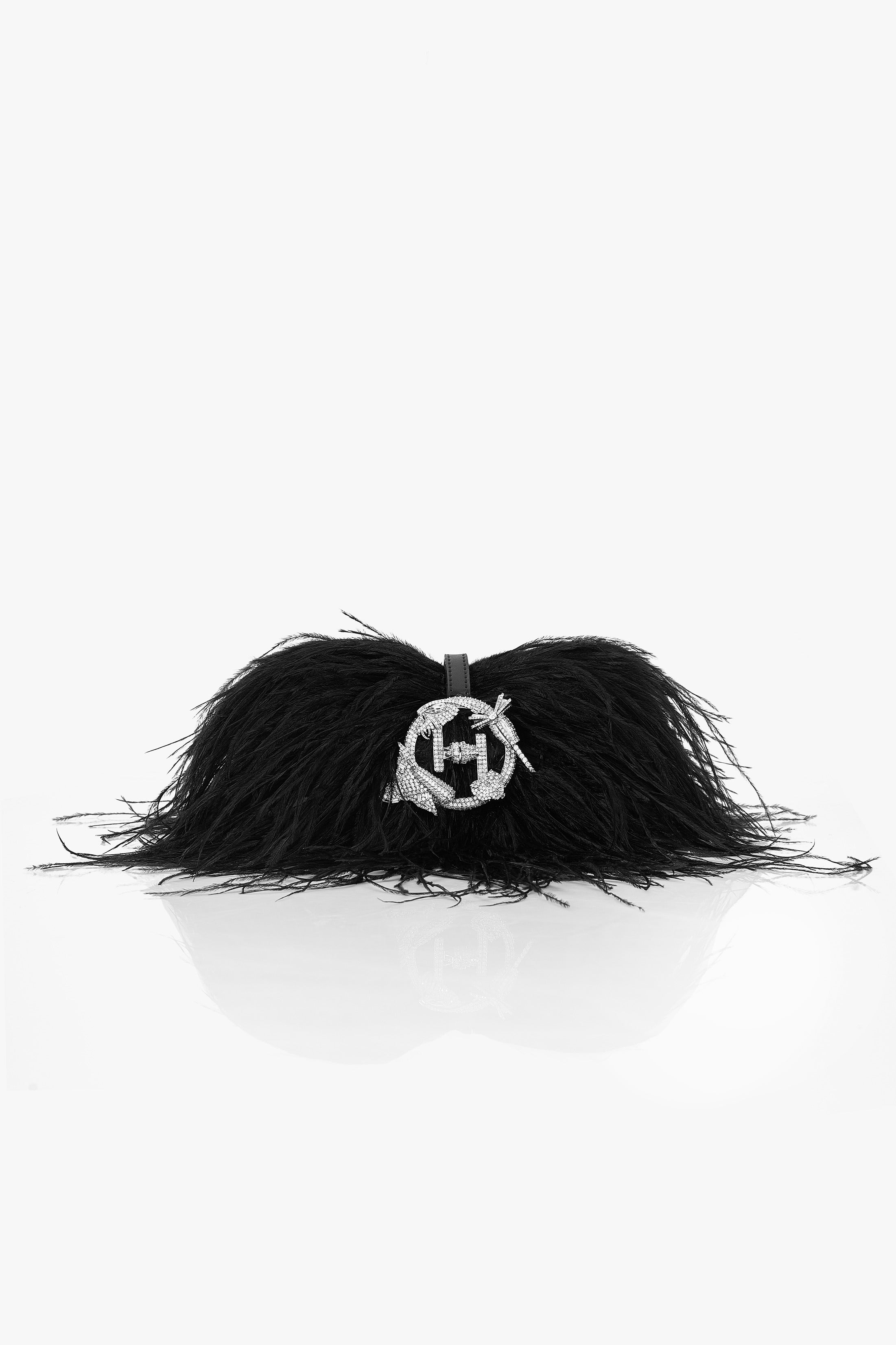 feather black bag