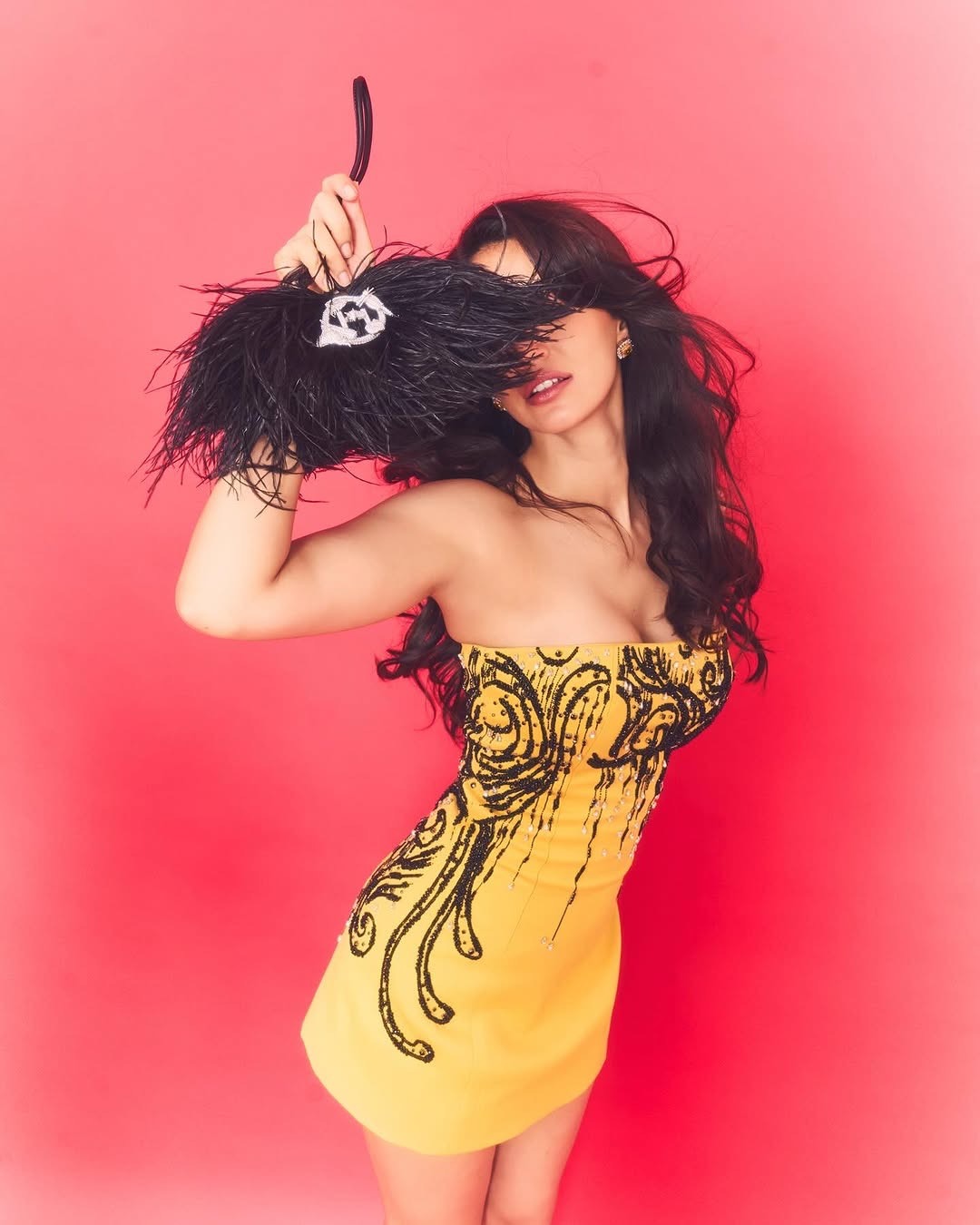 Disha Pathani In The Scarlet Minivet In Caviar Black