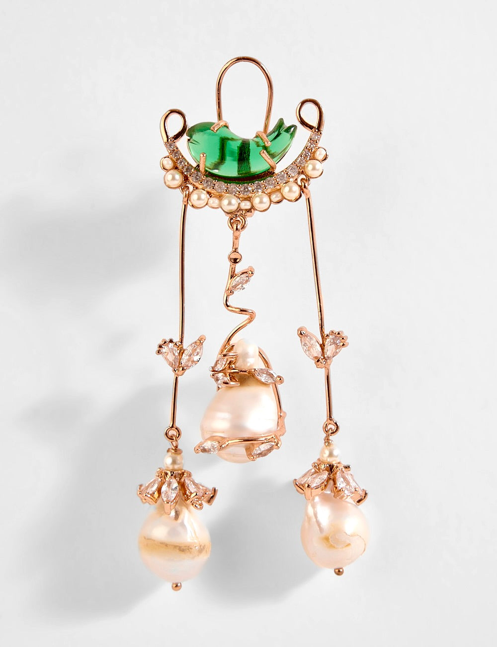 Green Dewdrop Earrings