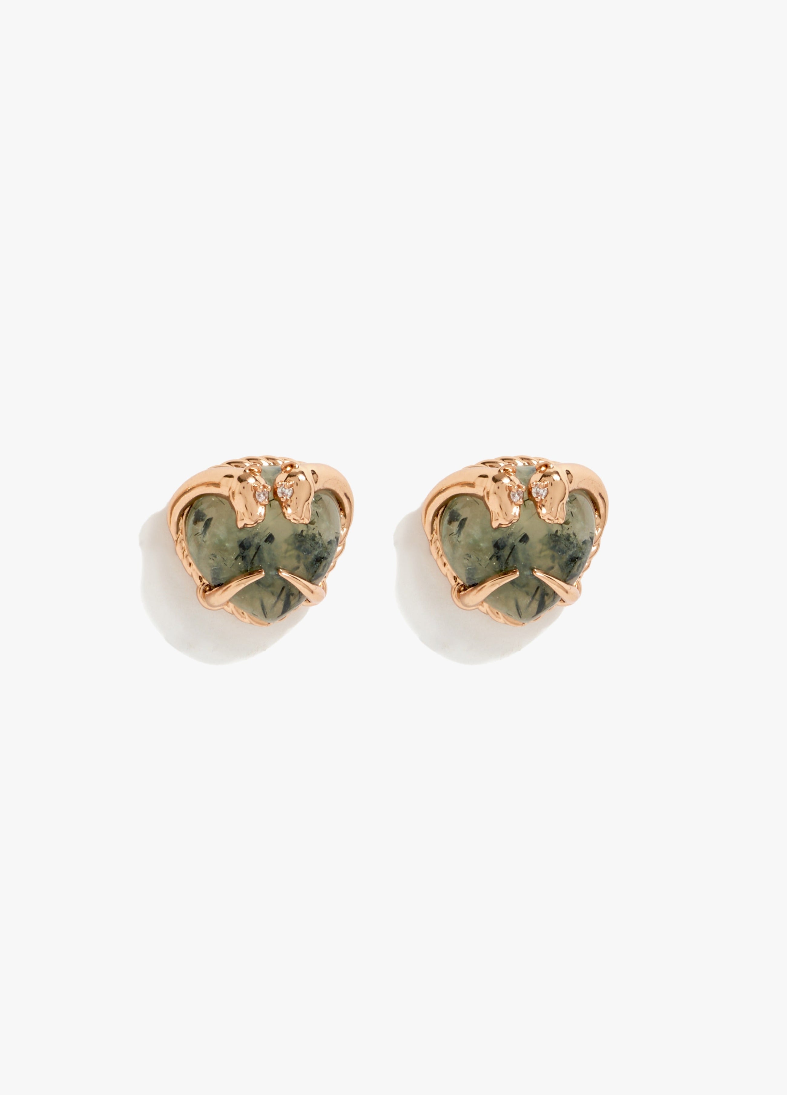 Sacred Union Studs in Prehnite