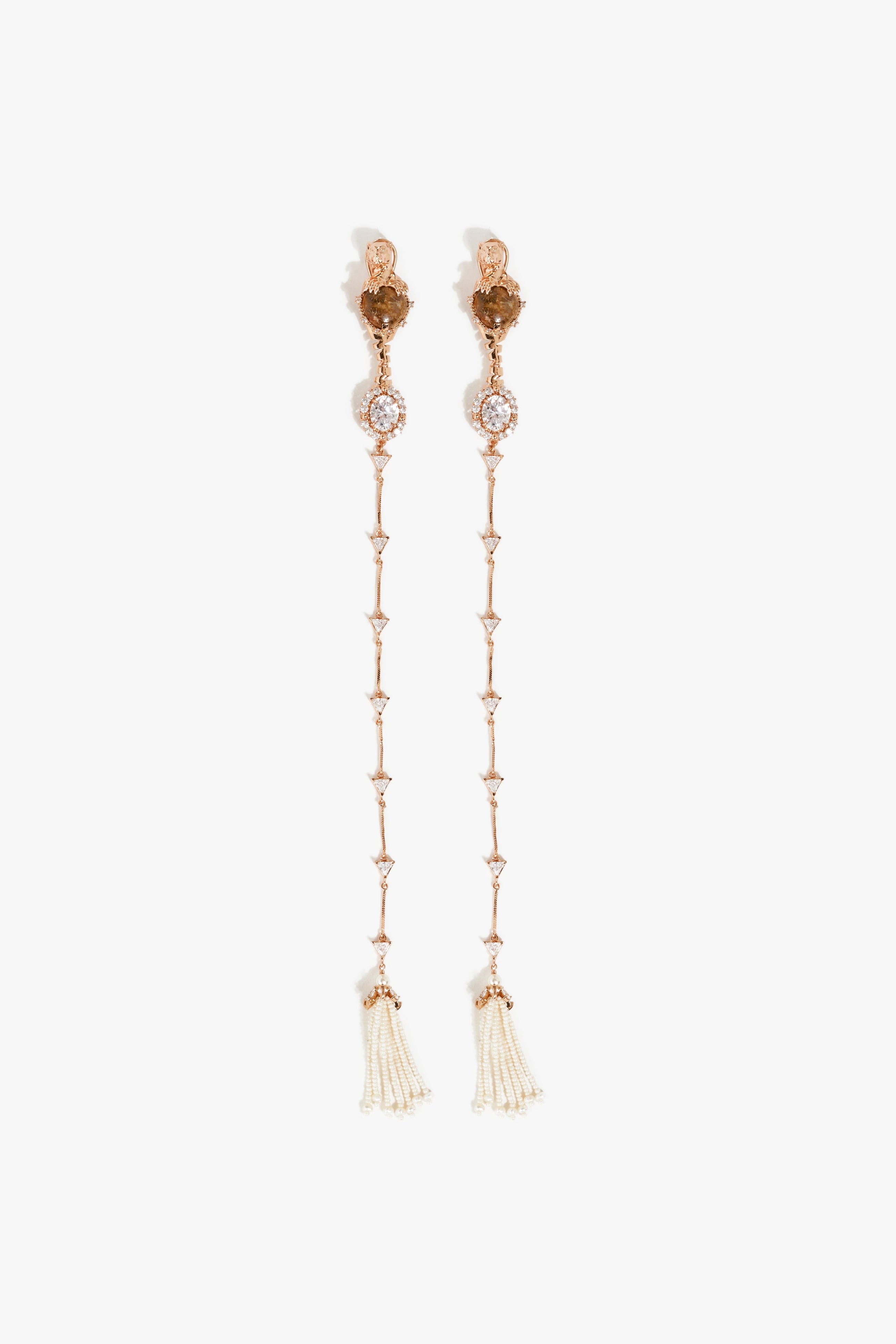 Leopard Veil Shoulder Earrings