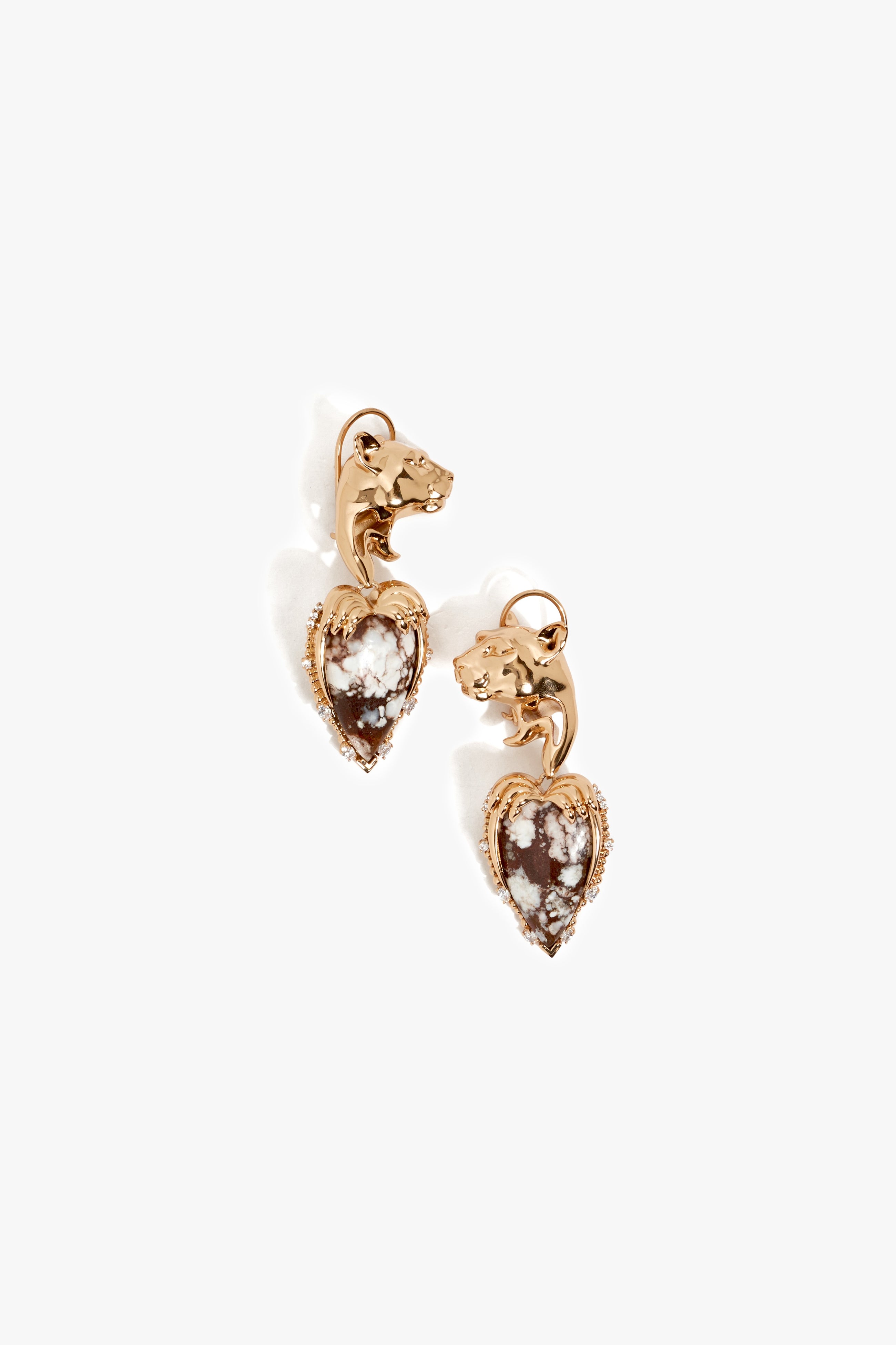 Temptress Leopard Earrings in Wild-horse Jasper