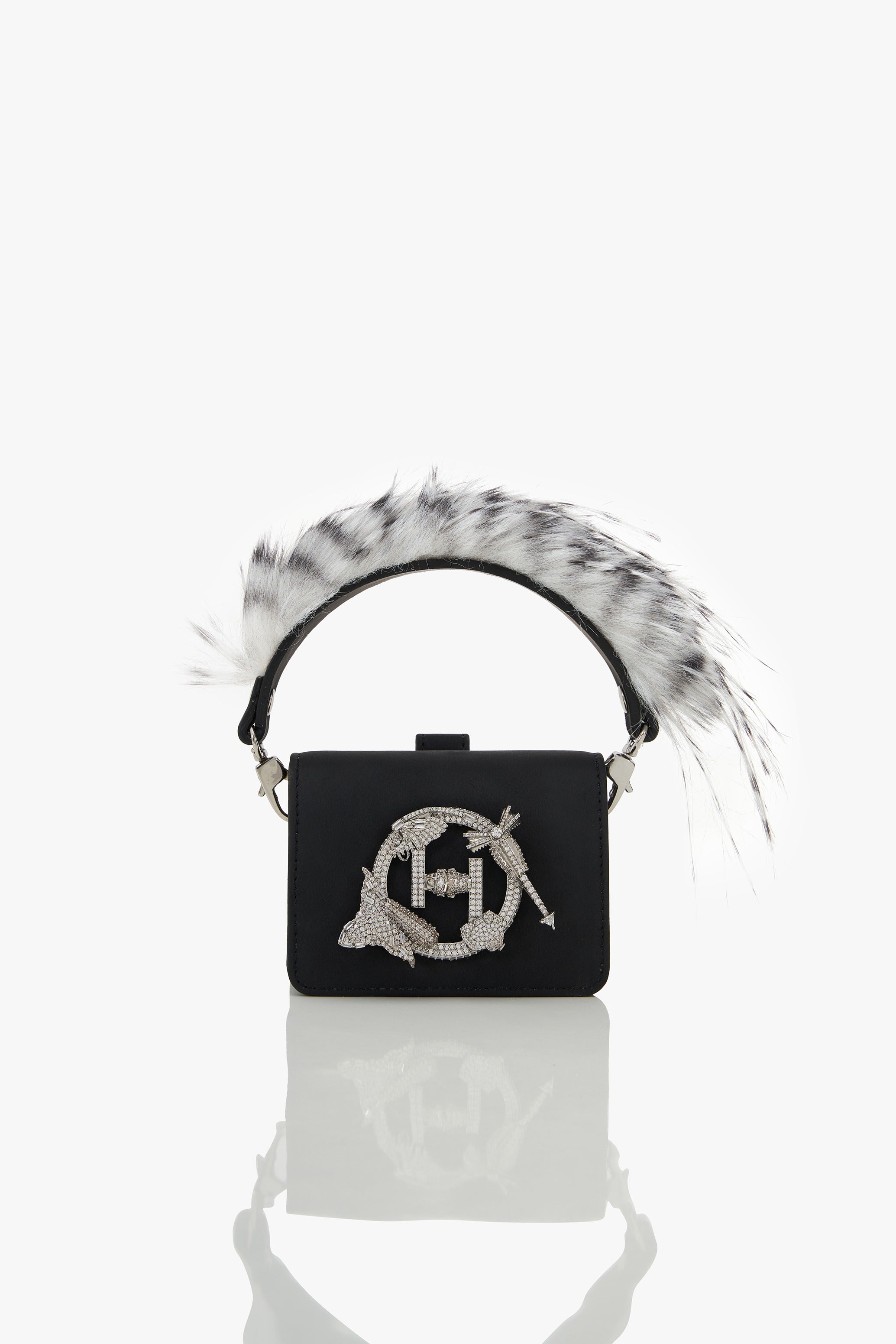 OH V Quill Furbie Handbag in Mystic Noir