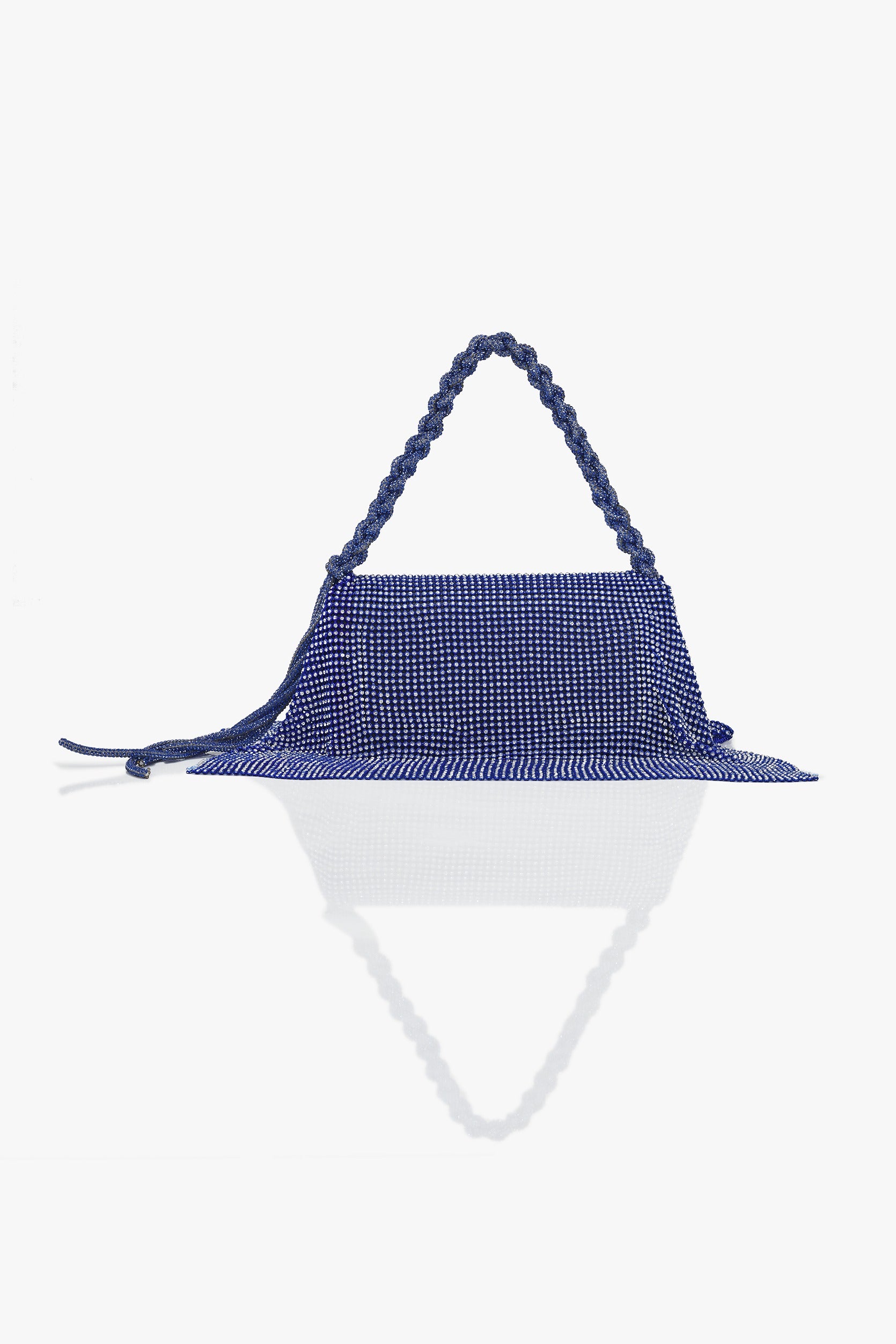 Crystal Furbie Midi Handbag In Icy Blue