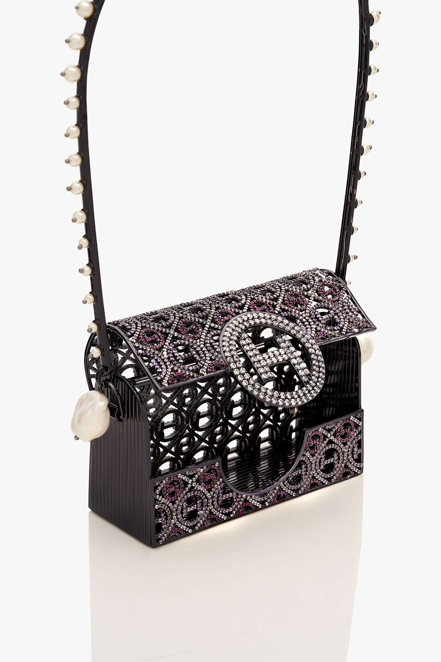 Juhi Godambe In Pico Minaudiere Couture Bag - Midnight Noir