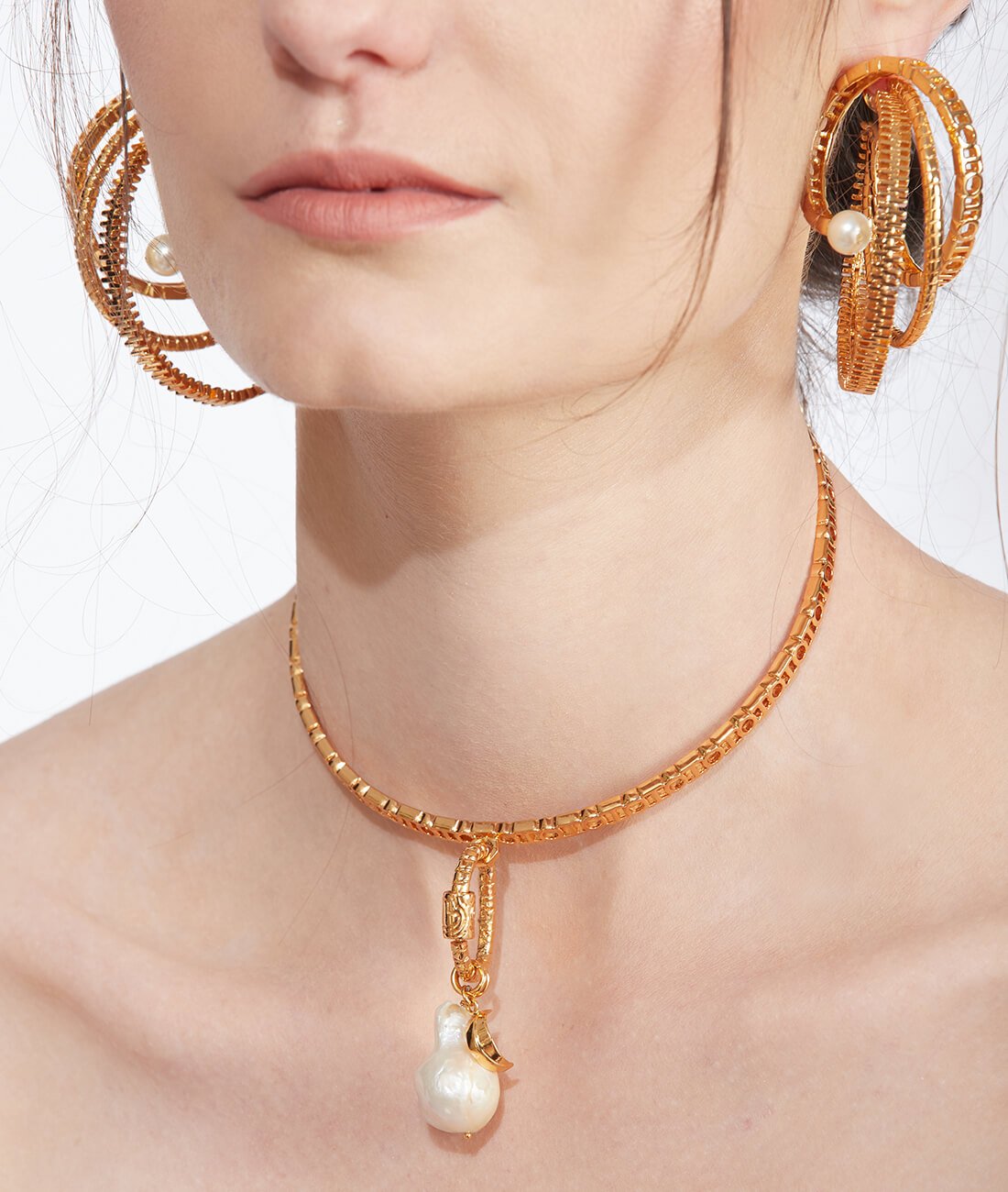 gold plated pearl jewellery