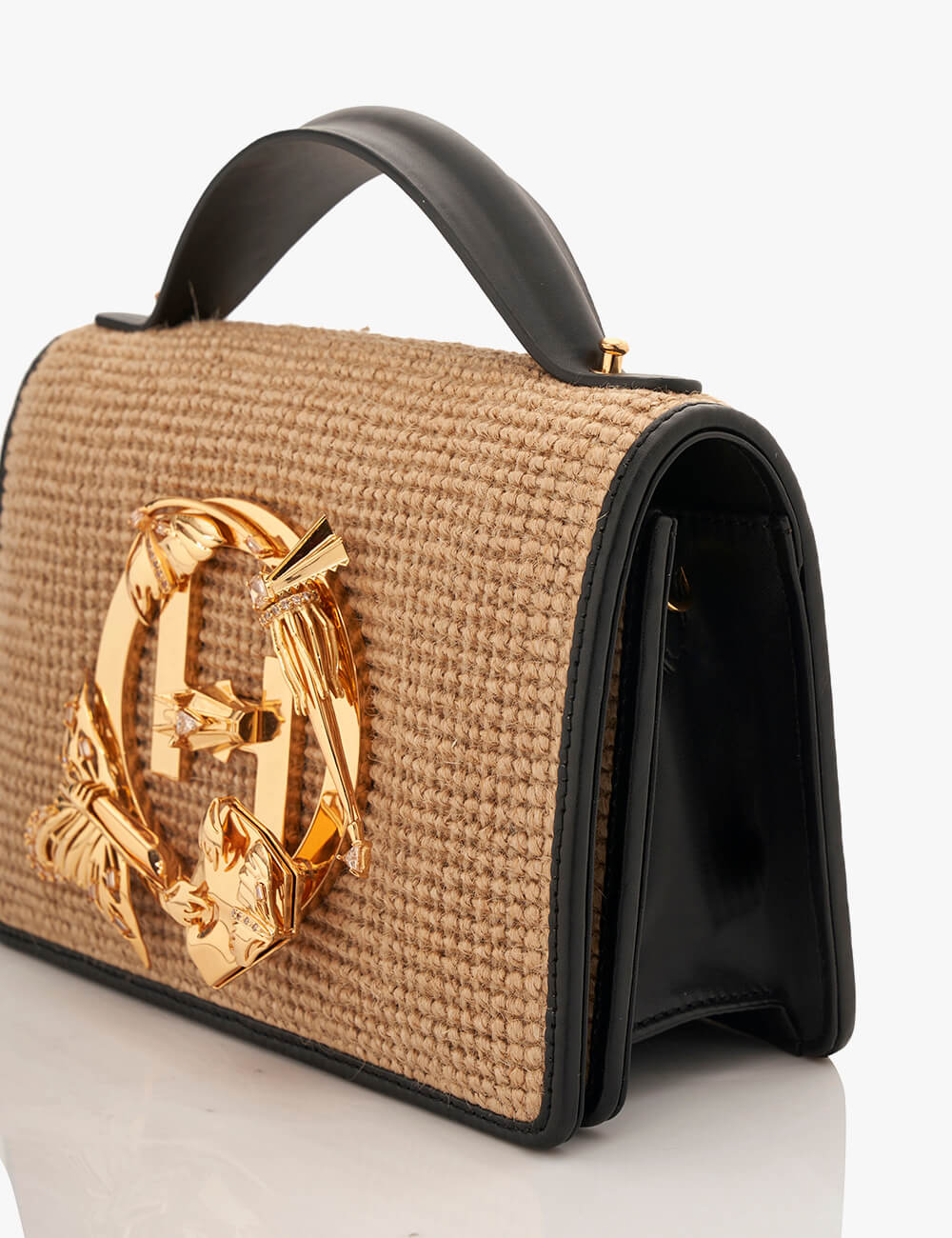 The Midi Disco Handbag in Jute