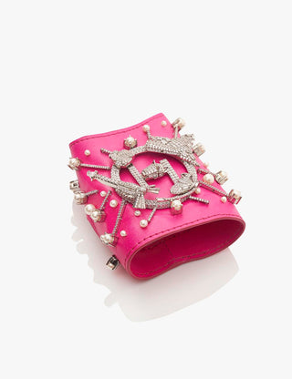 OH V Jewelled Glovelettes in Pink