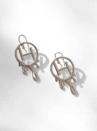 silver plated mini earrings