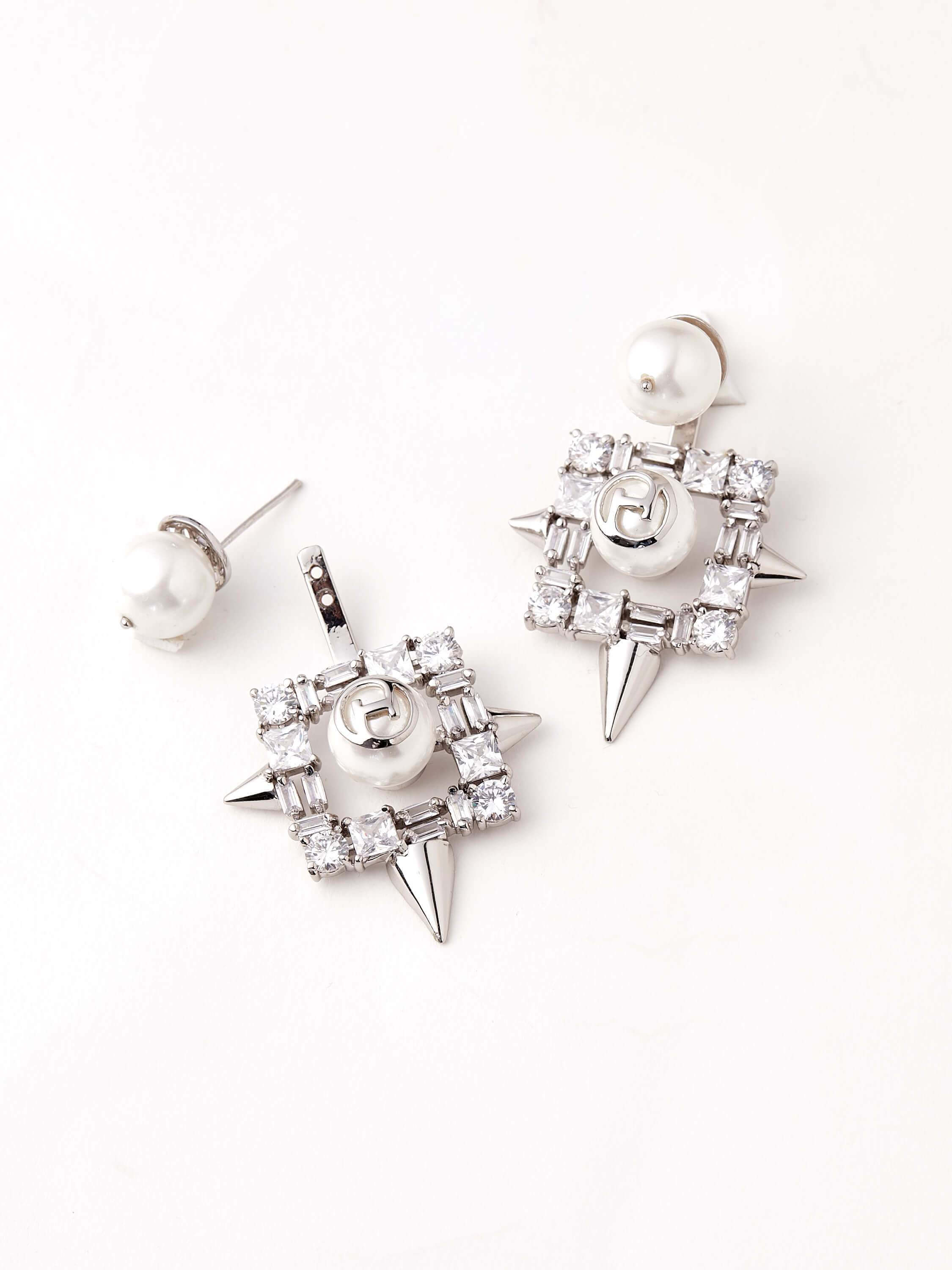 square shape hoop earrings