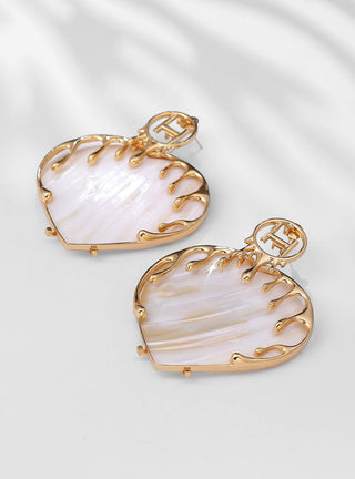 wild heart shell earrings