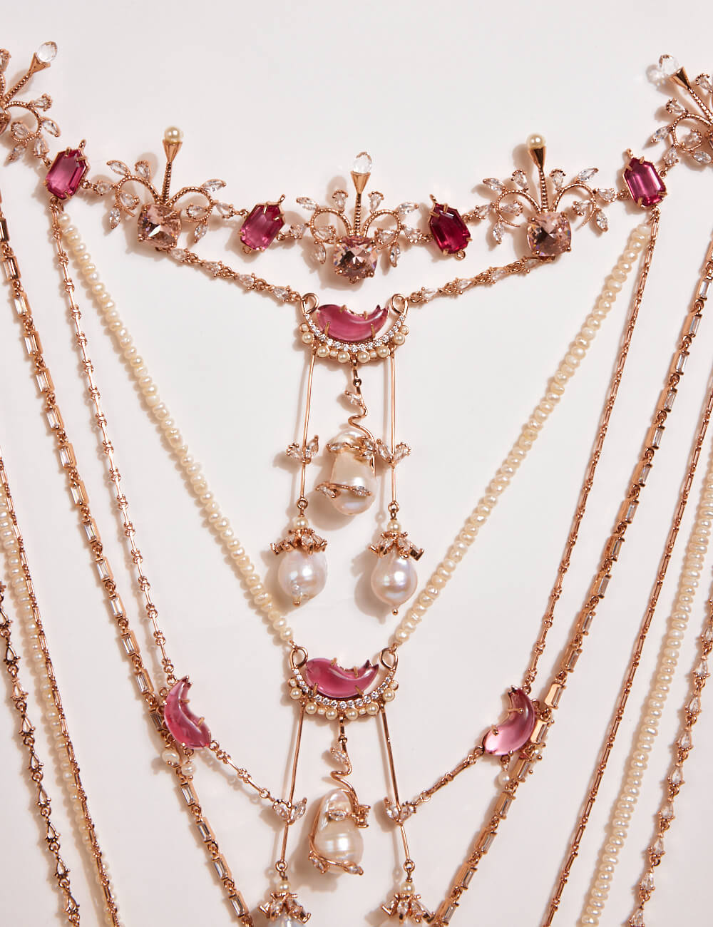 Le Cleo Dewdrop Multilayer Necklace