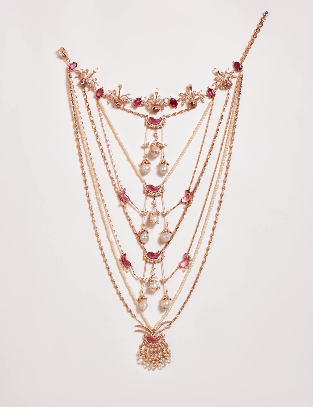 Le Cleo Dewdrop Multilayer Necklace