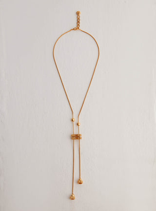 22kt gold lever necklace