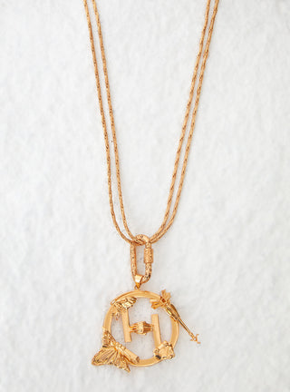 Gold Long Pendant Necklace