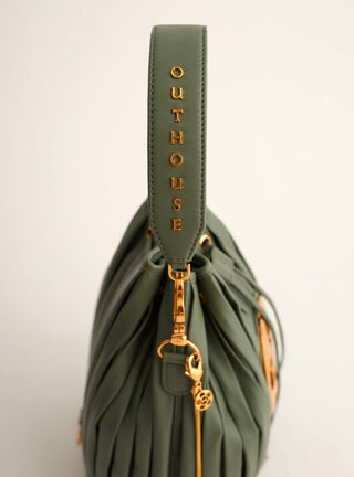 Luxury Fern Green Bucket Bag