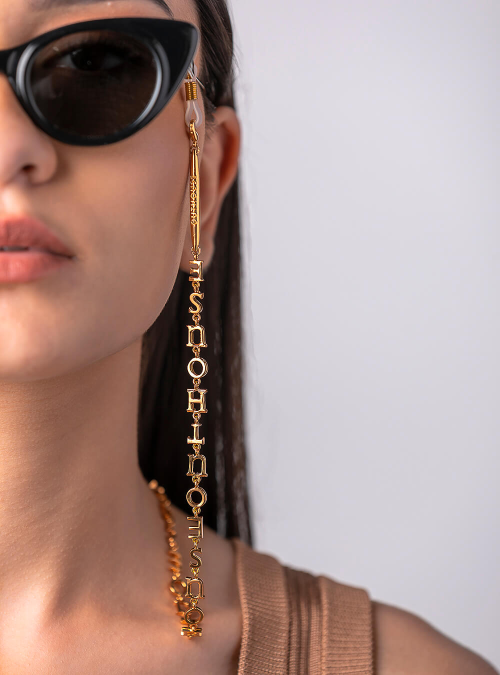 The Outhouse Monogram Convertible Lanyard in Gold Outhouse Jewellery
