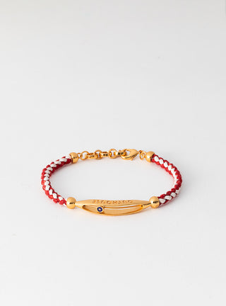 Gold Rakhi Bracelets in Scarlet Red
