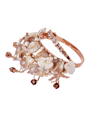 bridal shell bracelet