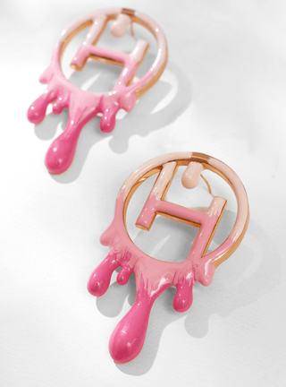 dual tone pink earrings