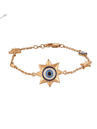 gold Evil eye charm bracelet