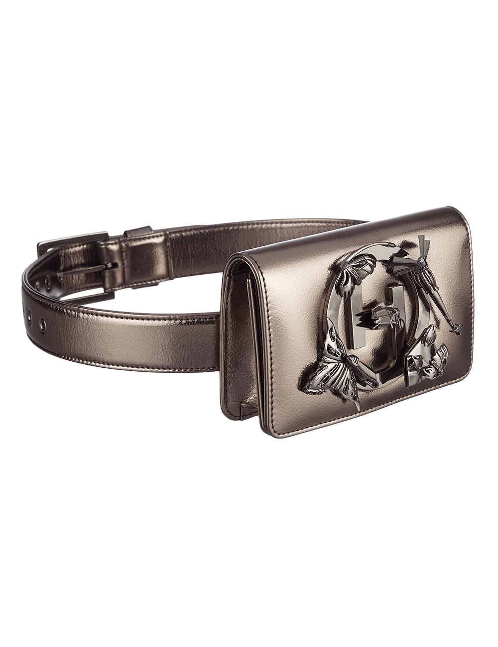 Gunmetal sling bag for women