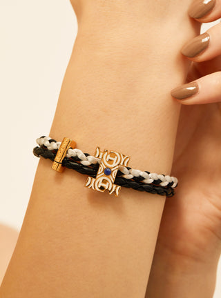personalised women gold bracelets in black colour