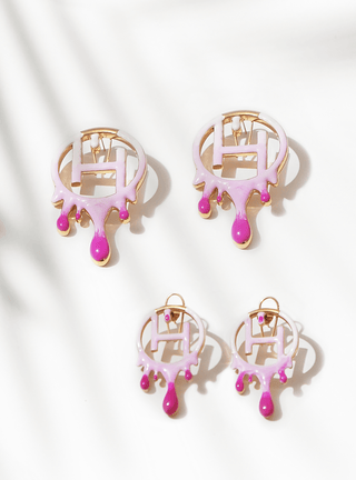 pink earrings collection