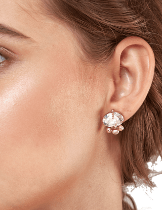 water crystal studs for women