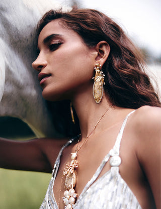 Wild Coral Majesty Earrings