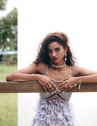 La Leopard Choker in Prehnite