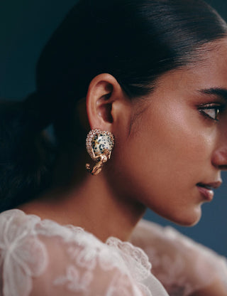 The Wild Empress Studs in Dalmatian Stone