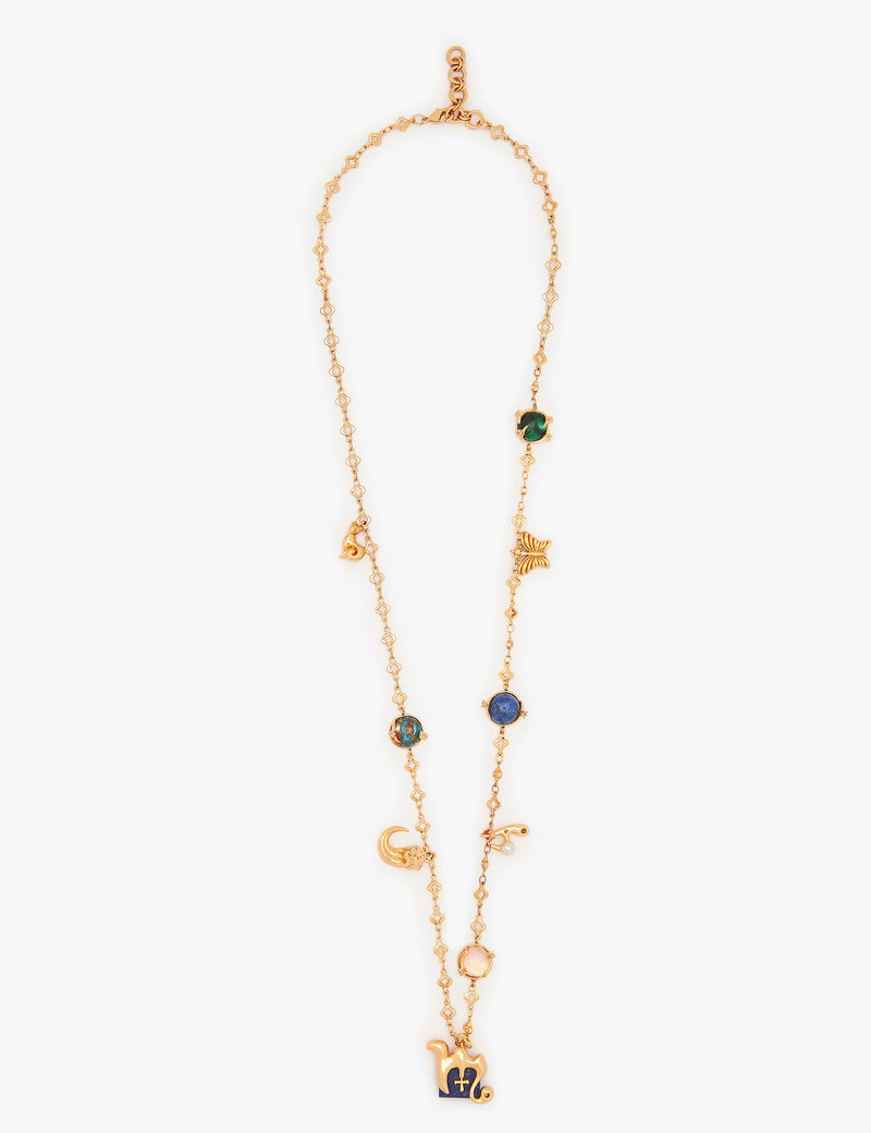 The Zodiac Series - Scorpio Vintage Celestial Halo Necklace