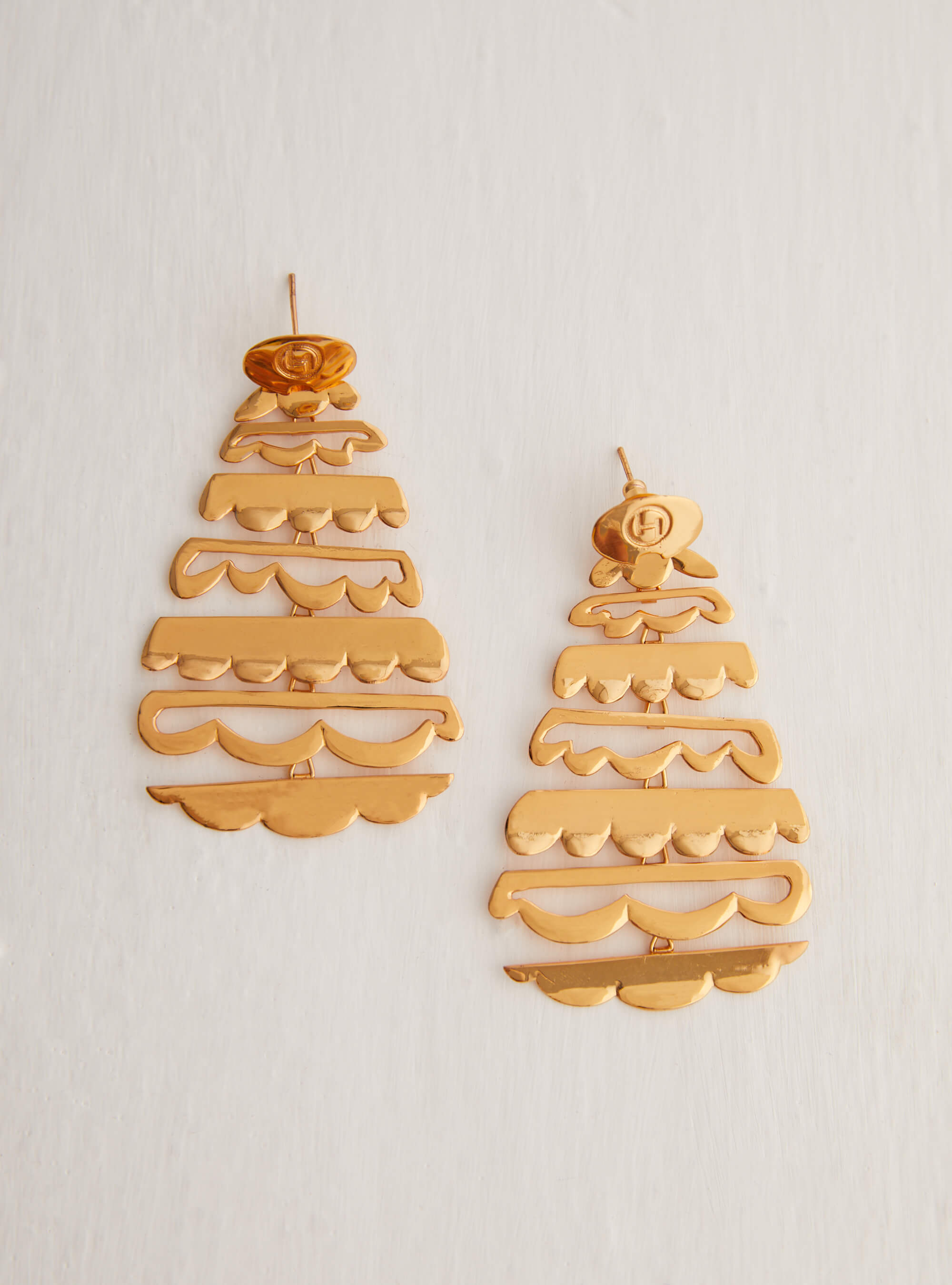 22kt gold statement earrings