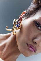 Lapis Lazuli Hoop Earrings For Women