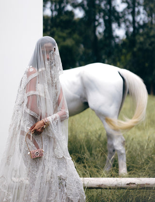 Pico Minaudiere Couture Handbag In Empress Pink