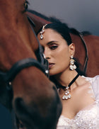 Leopard Crystal Drop Earrings