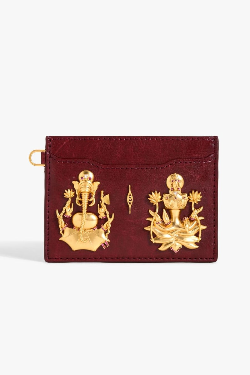 Prosperity Card Holder in Deep Mahogany