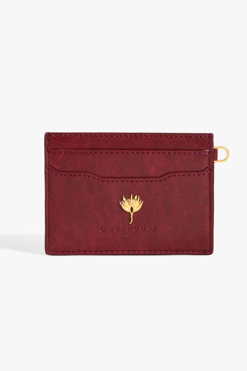 Prosperity Card Holder in Deep Mahogany