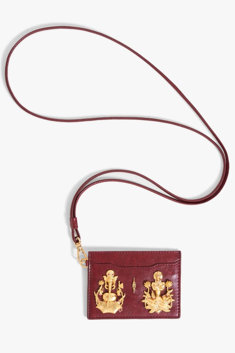 Prosperity Card Holder in Deep Mahogany