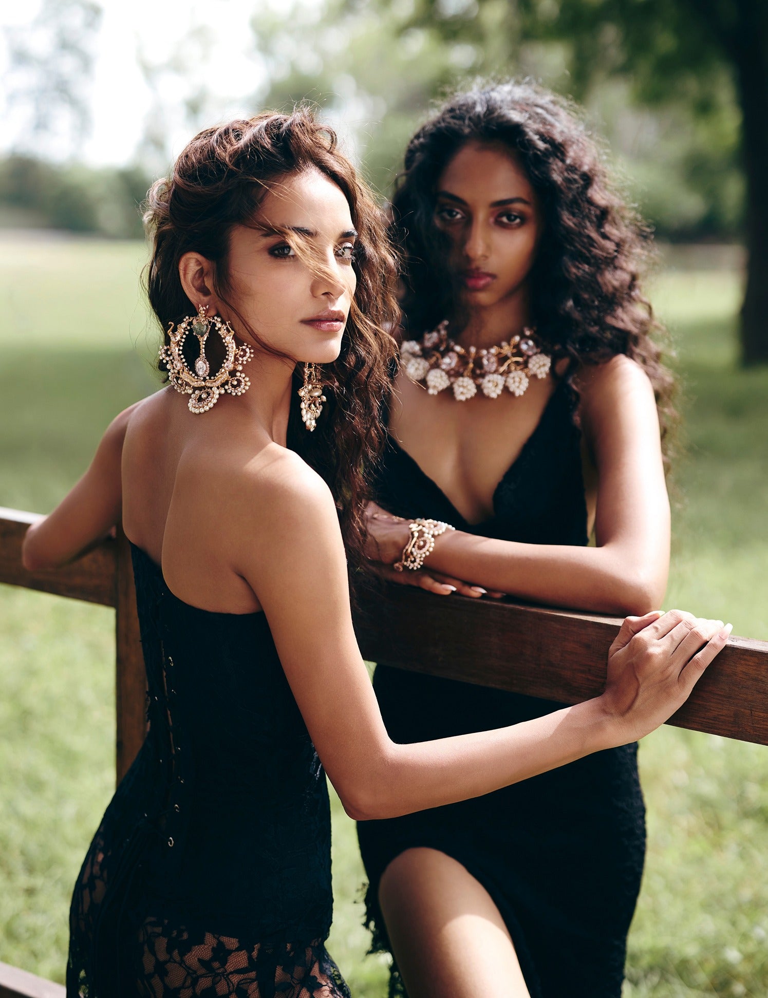 Trinity of Leopards Chandbali