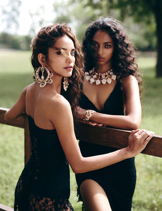 Trinity of Leopards Chandbali