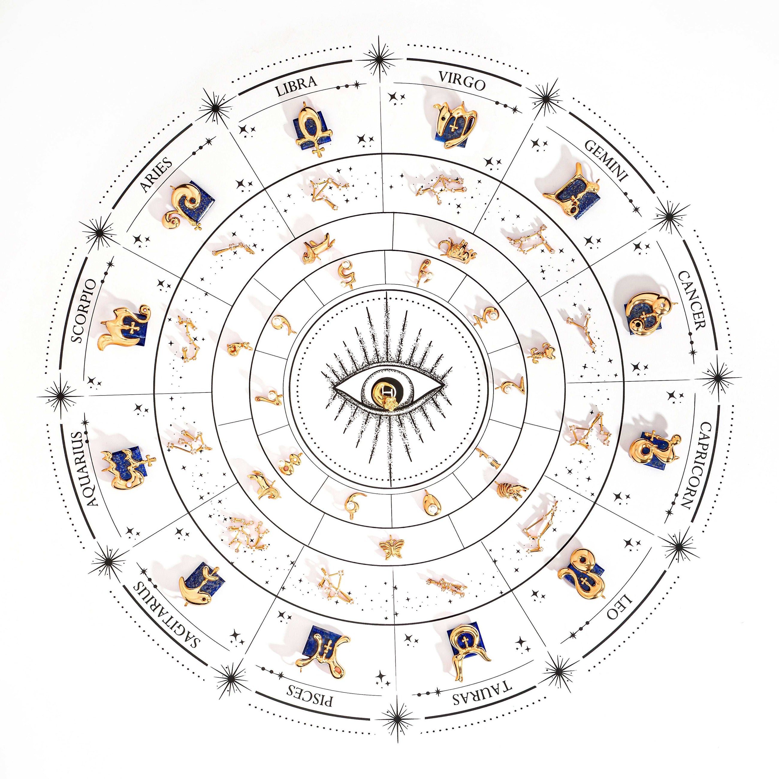 Virgo Vintage Celestial Halo Necklace