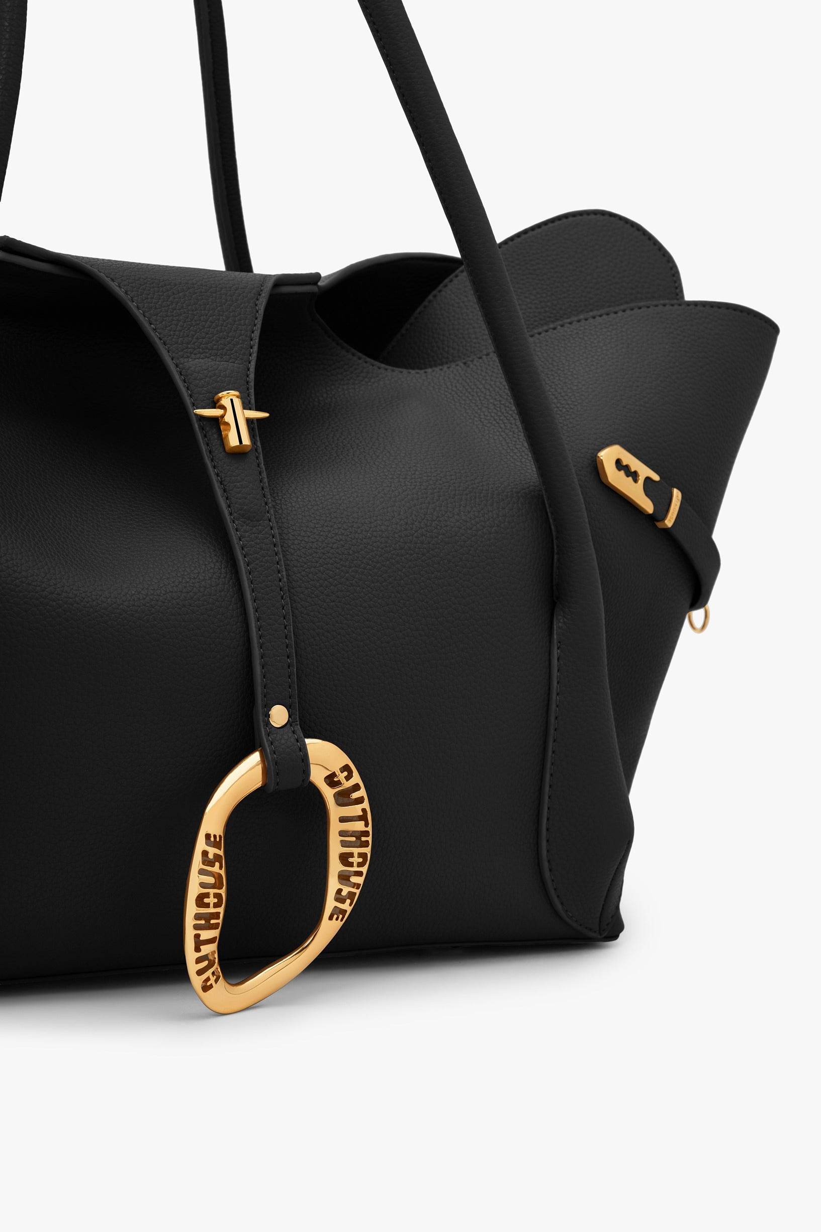 The Boss Tote Bag in Raven Black