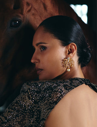 La Leopard Stud Earrings