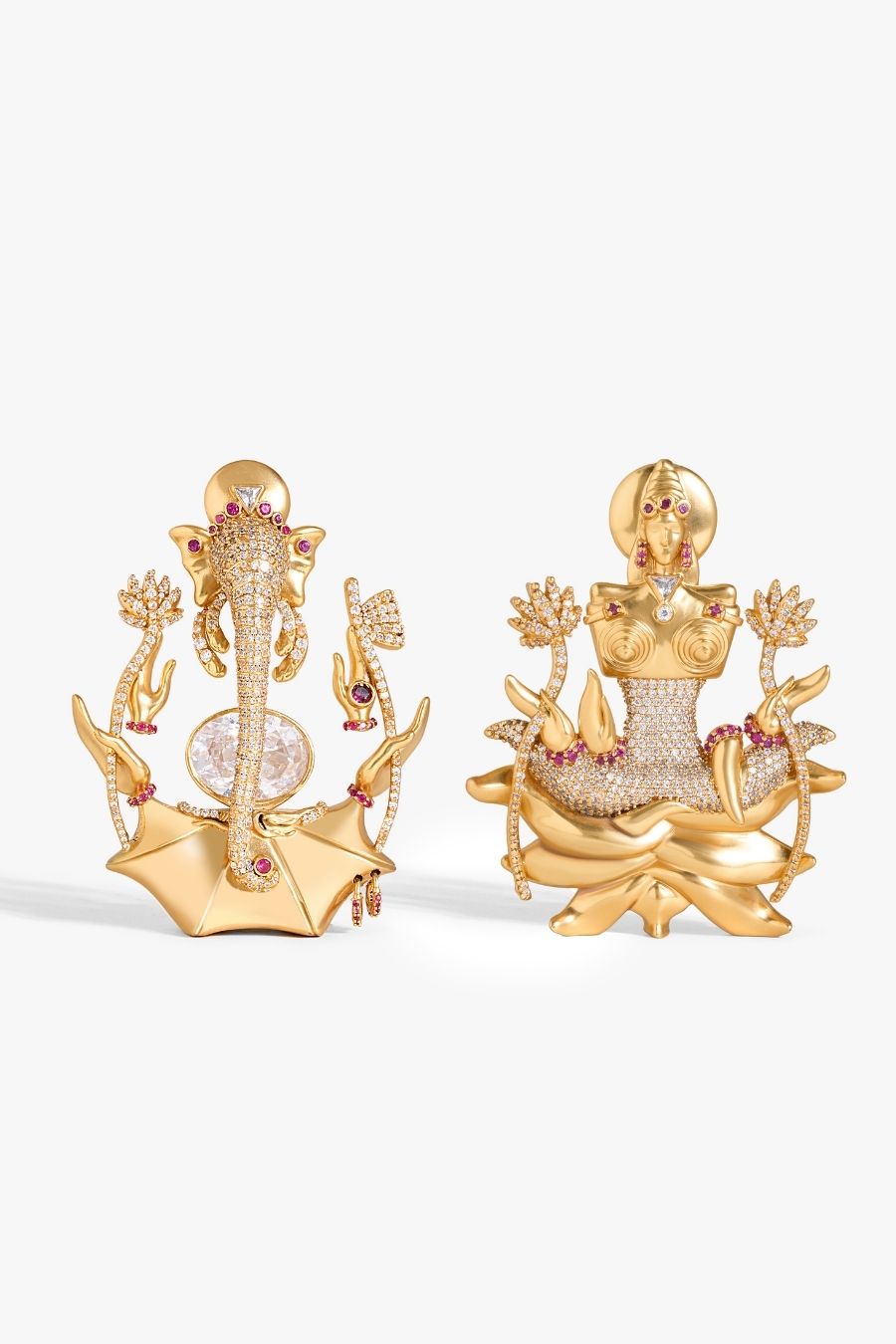 Wealth and Wisdom Jewelled Sculptures