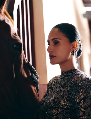 Trinity of Leopards Studs in Pietersite