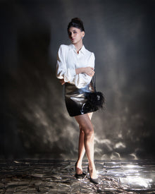 The Scarlet Minivet Handbag in Caviar Black