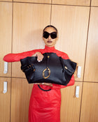 The Boss Tote Bag in Raven Black